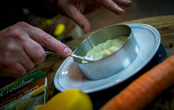 Créaline recette purée de pommes de terre mangue et gambas