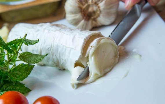 Créaline recette : purée de courgettes gratinée à la menthe et au chèvre