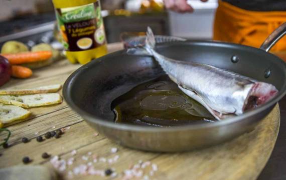 Une recette par Créaline : le velouté de légumes et poisson de nos côtes