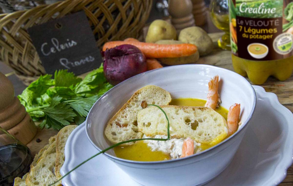 Une recette par Créaline : le velouté de légumes et poisson de nos côtes