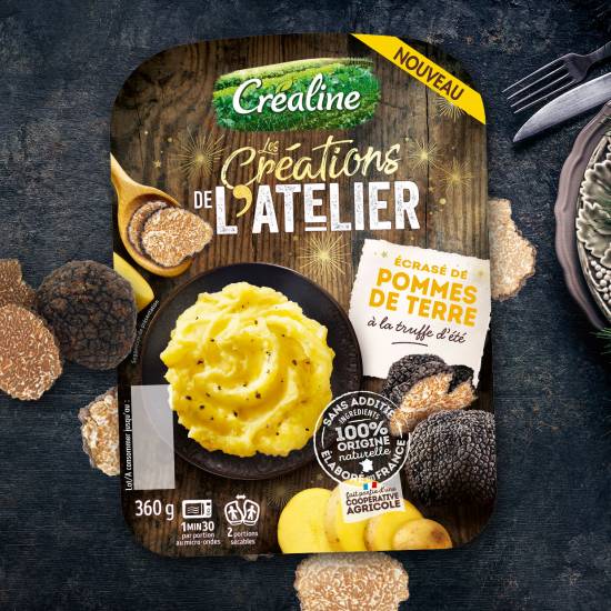 Ecrasé de pommes de terre à la truffe d'été : recette purée Créaline
